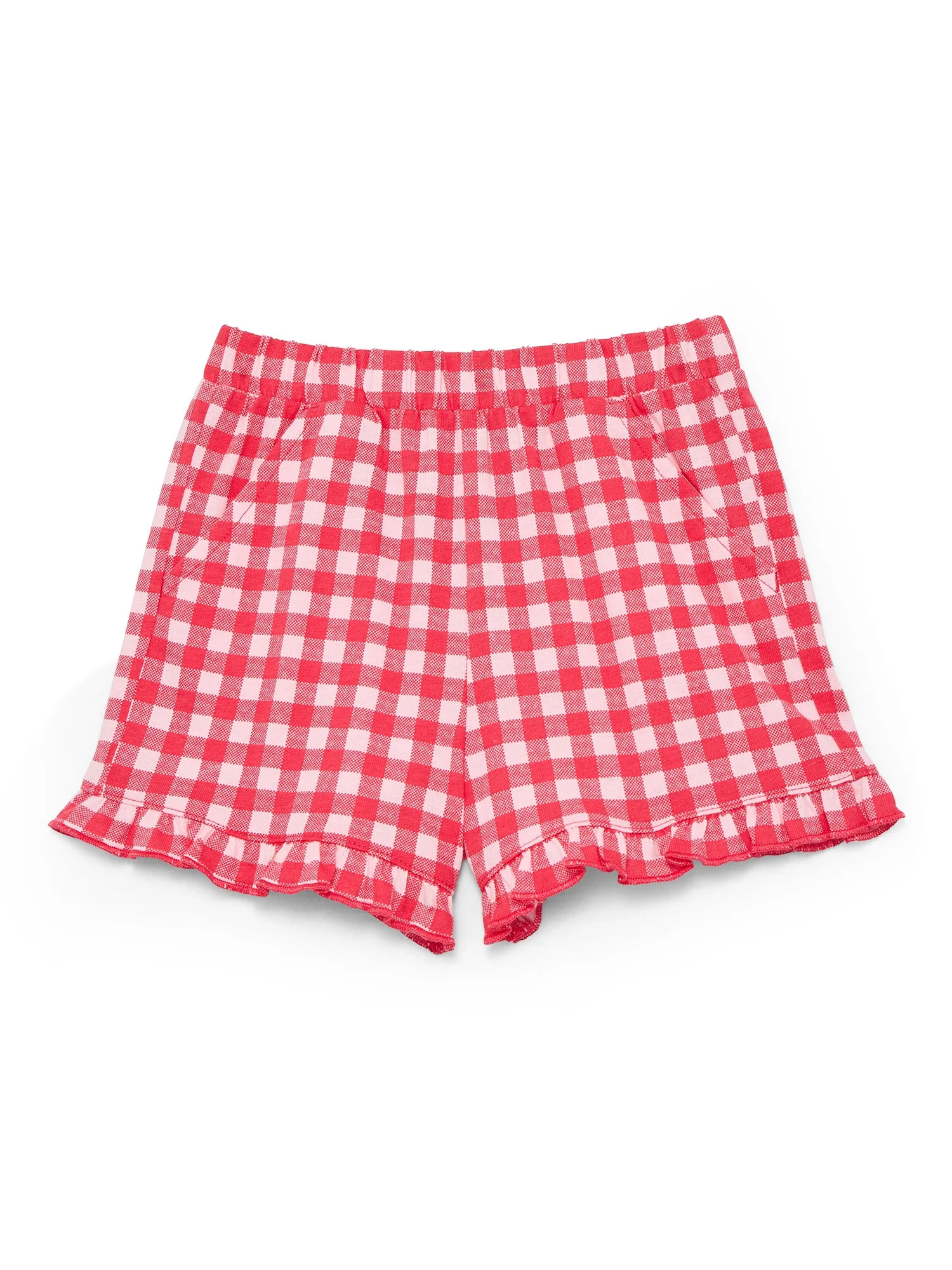 Wonder Nation Toddler Girls Ruffle Hem Shorts, Sizes 18M-5T | Walmart (US)