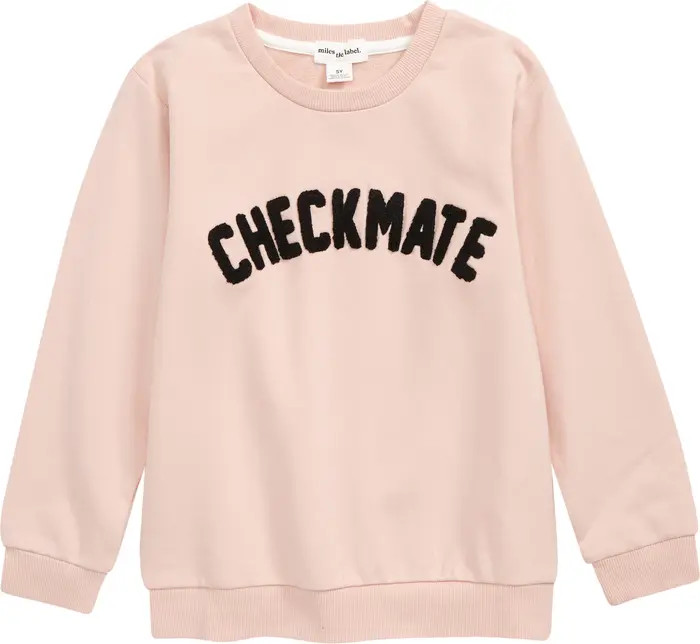 miles Kids' Checkmate Sweatshirt | Nordstrom