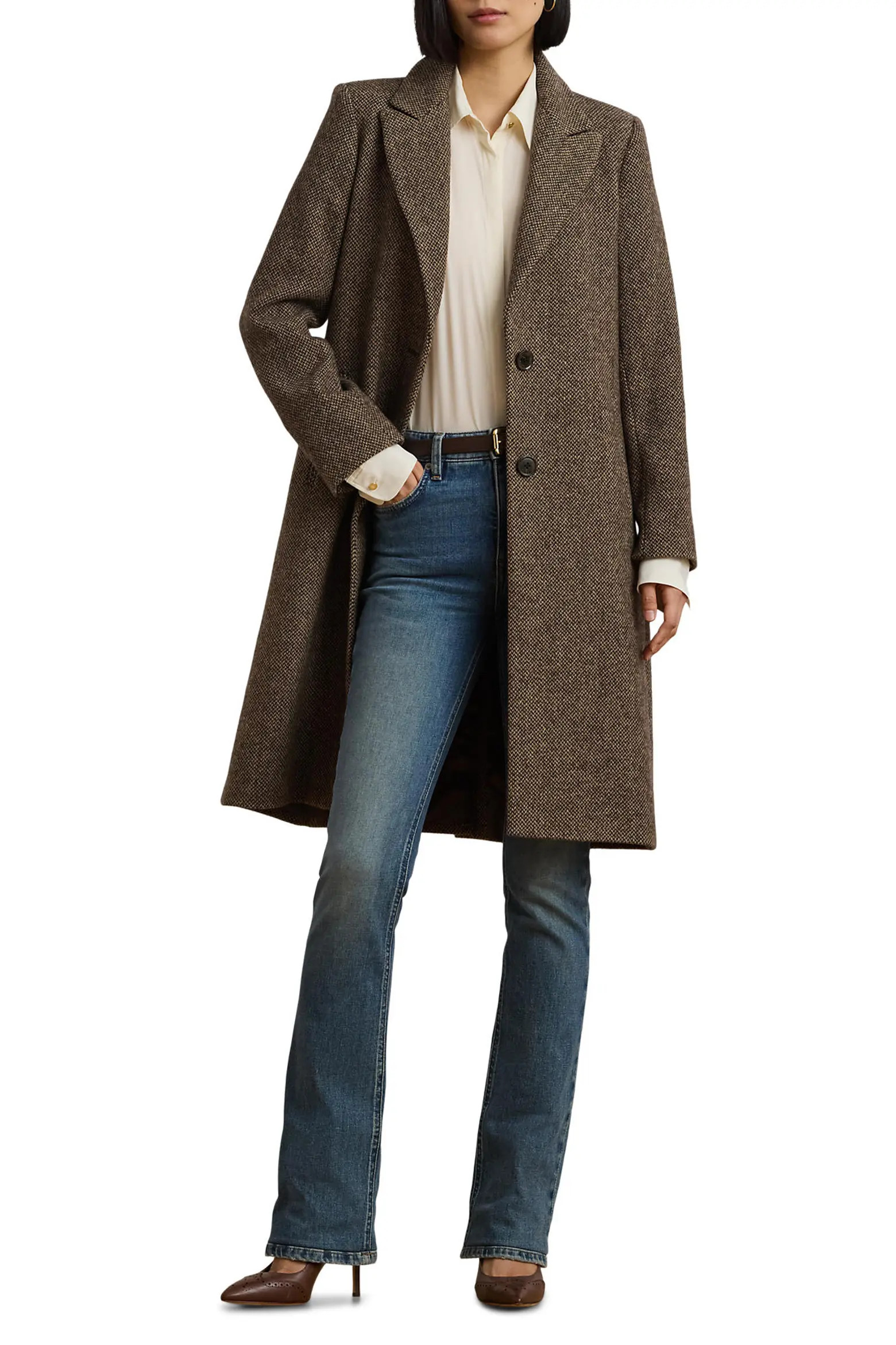 Glen Check Wool Blend Coat (Women) | Nordstrom | Nordstrom