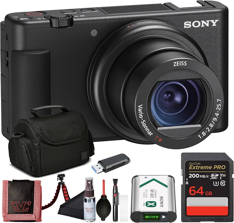 Sony ZV-1 Digital Vlogging Camera Black (DCZV1/B) – 20.1 MP 1” Sensor, 24–70 mm ZEISS Lens,... | Amazon (US)