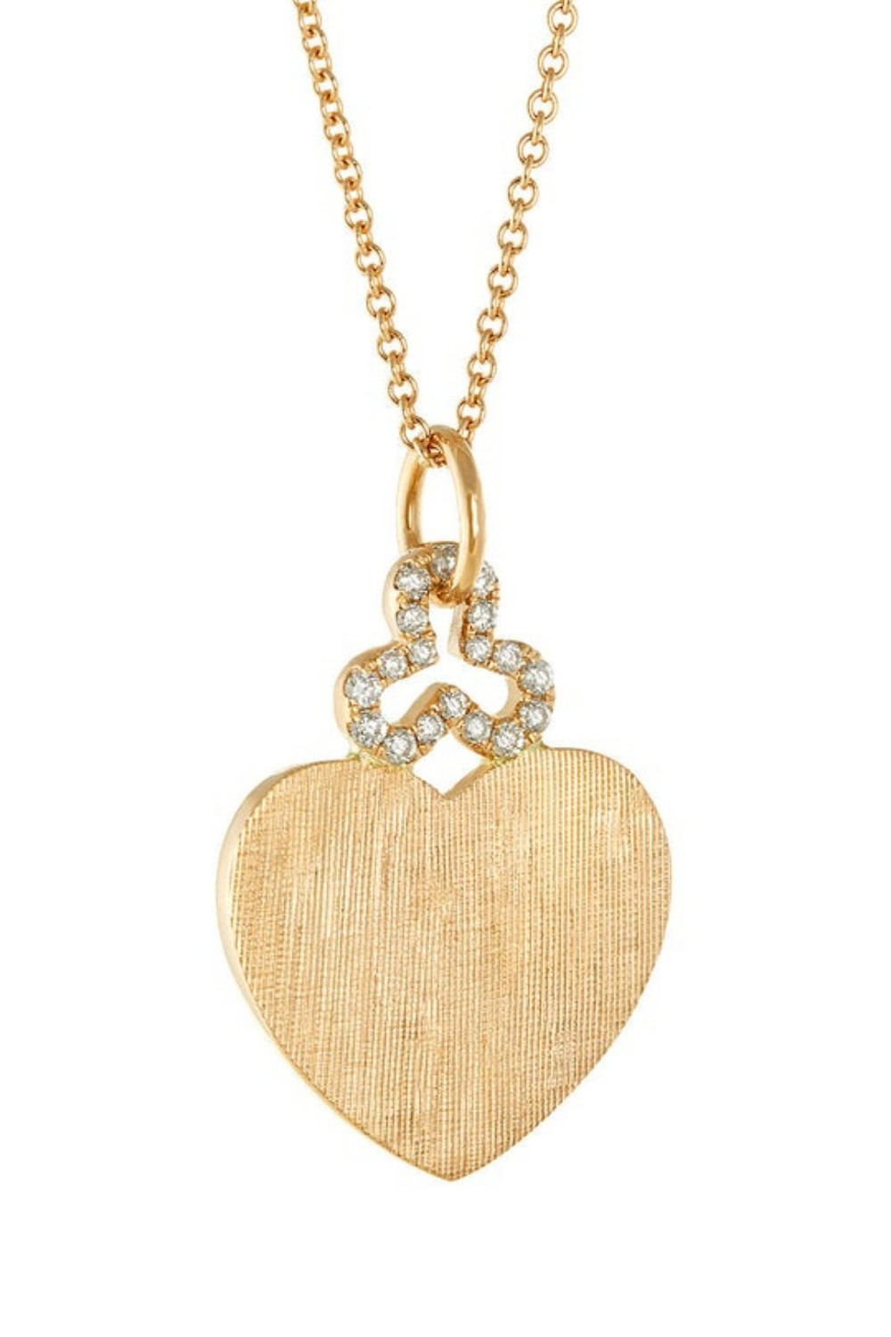 Diamond Heart Charm in 18k Gold | Florentine | Devon Woodhill