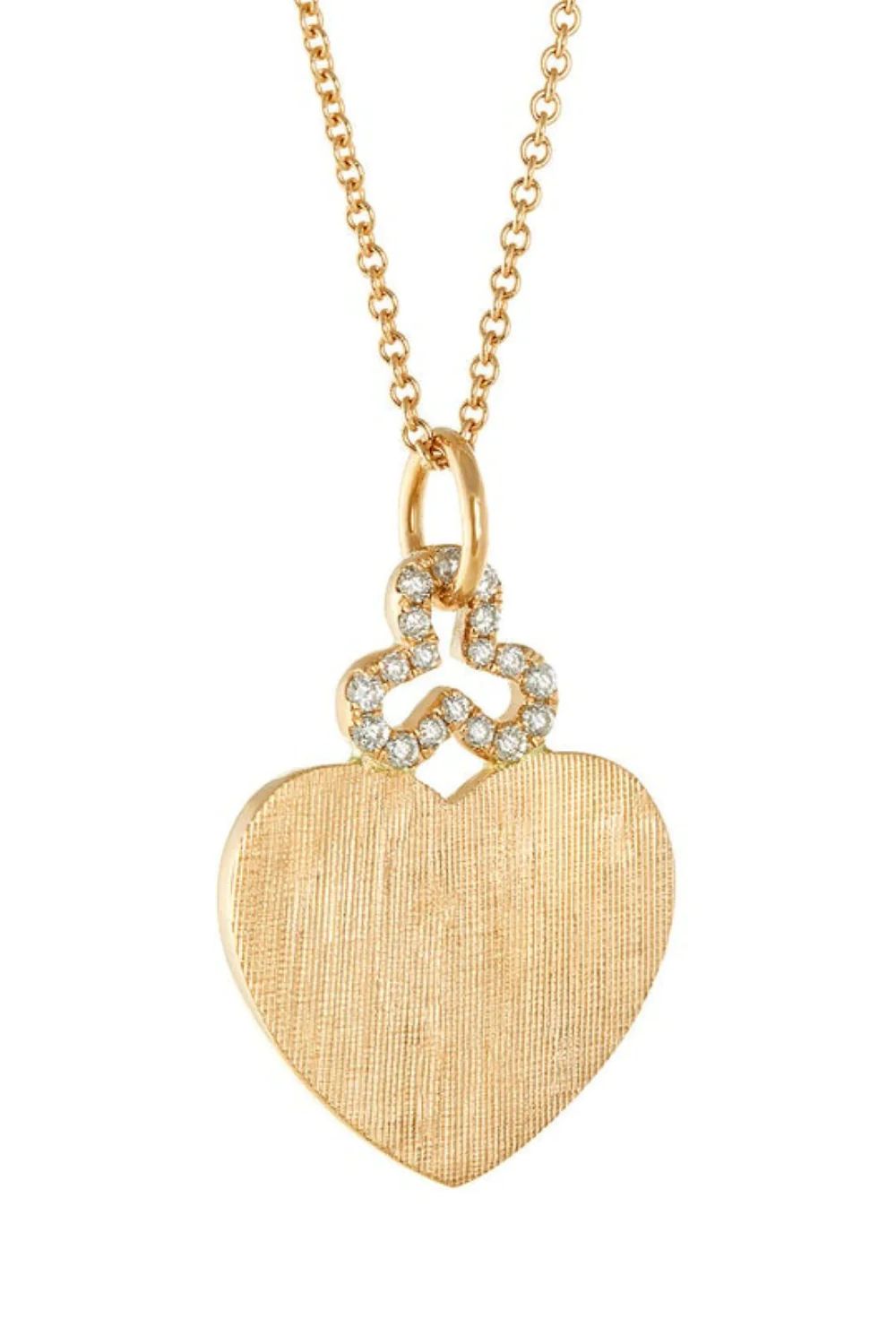 Diamond Heart Charm in 18k Gold | Florentine | Devon Woodhill