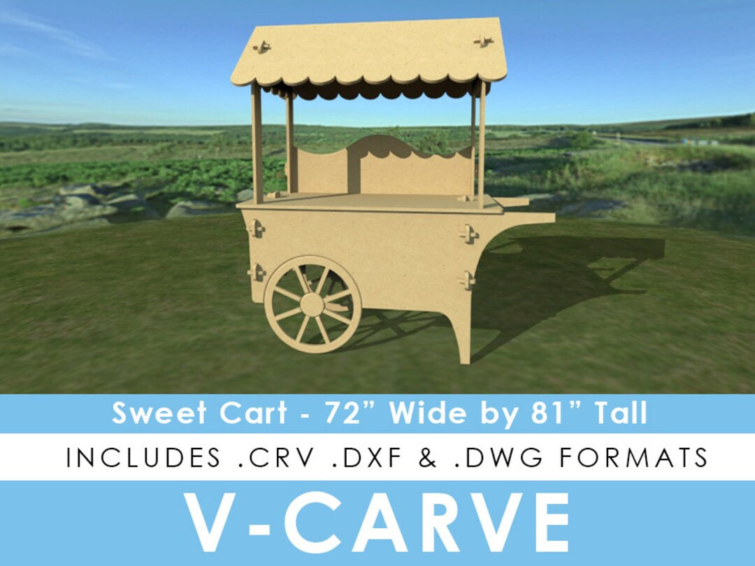 Sweet & Candy Cart CRV, DWG, DXF Formats Made for Vcarve Weddings, Baby Showers, Events, Parties ... | Etsy (US)