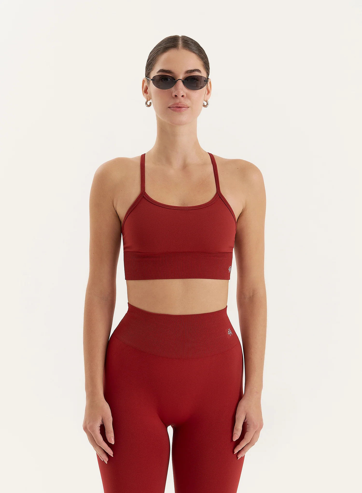 Red Racer Back Seamless Sports Bra- Jenna | 4th & Reckless
