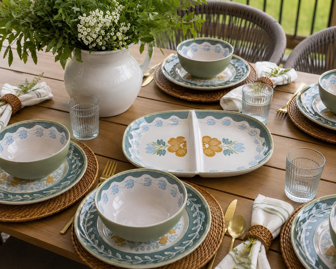 The Walmart pottery barn look for less dishes are on sale! Perfect outdoor summer dining. Also linking up my table that looks like Arhaus but it’s Amazon! #outdoordining #kitchen #home #walmart #potterybarn #hosting

#LTKSaleAlert #LTKmomlife #LTKHome