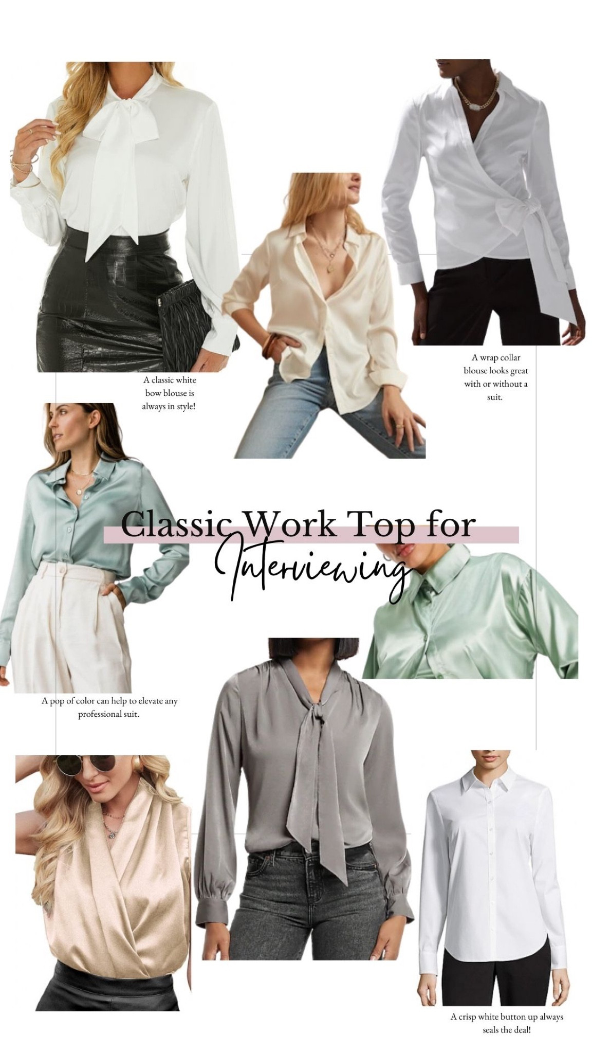 Classic tops to match complement a  classic workwear suit.

#LTKworkwear #LTKstyletip
