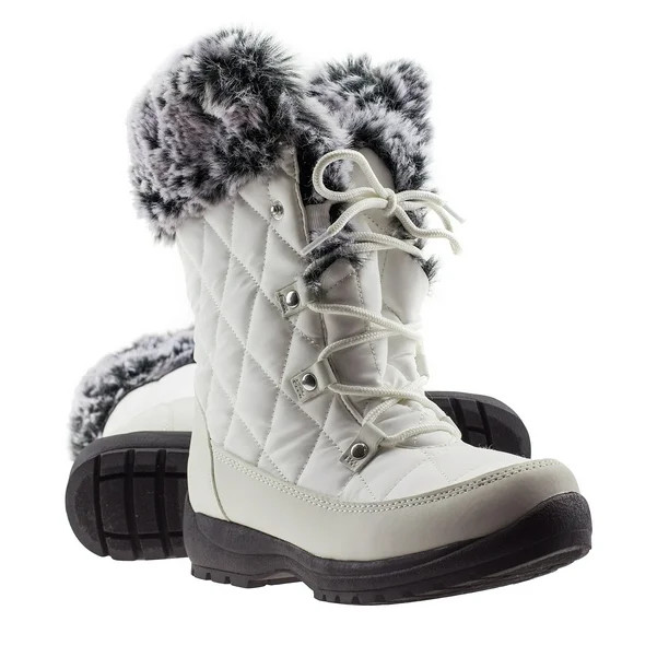 ArcticShield Women's Waterproof Memory Foam Fur Winter Snow Boots - Walmart.com | Walmart (US)