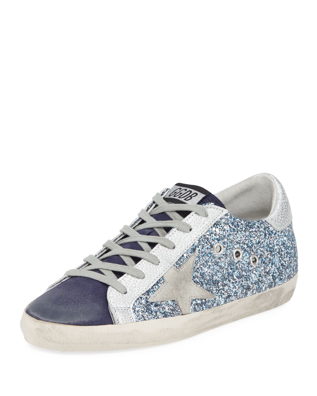Superstar Glitter Platform Sneakers | Neiman Marcus