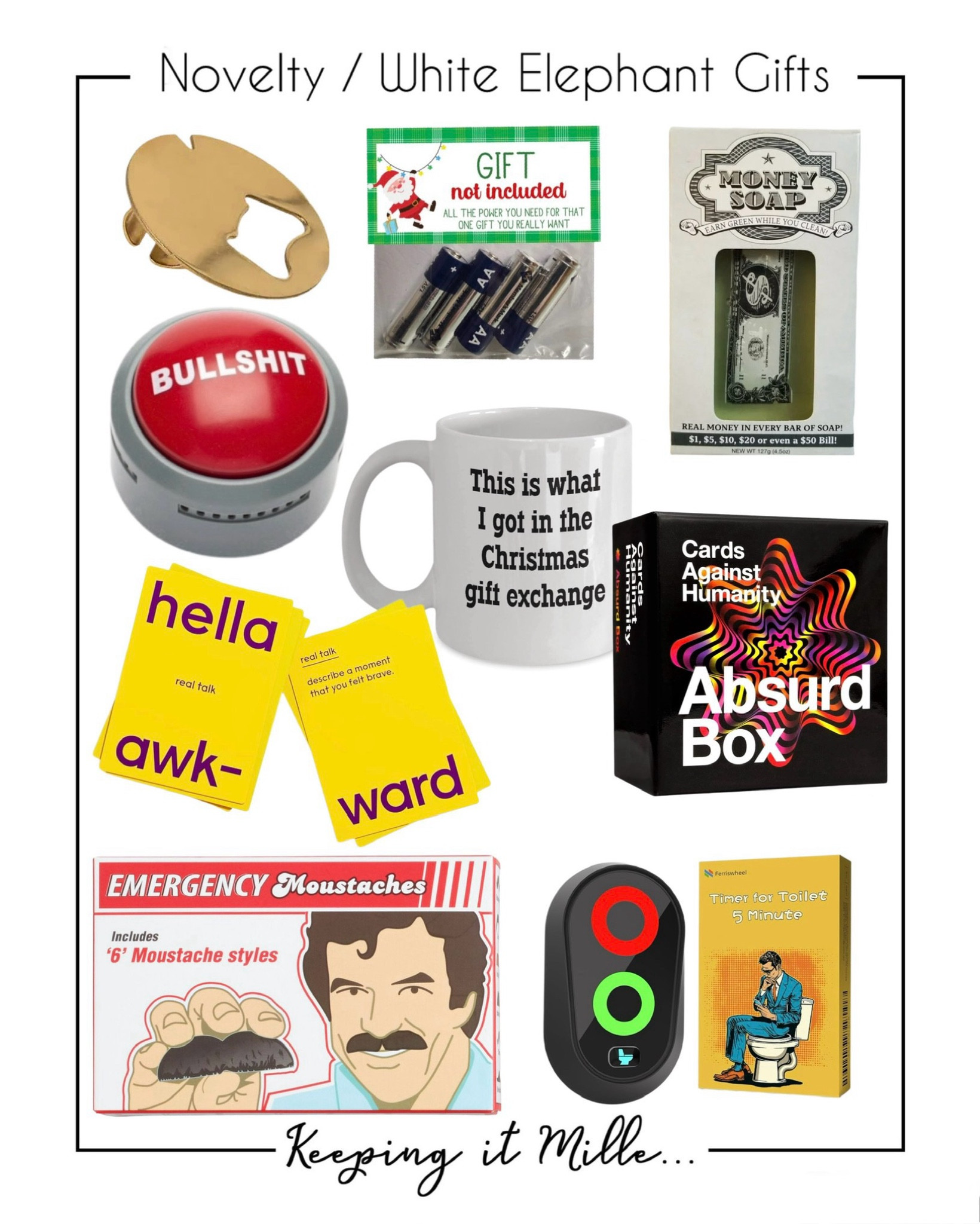 White elephant gifts, gift exchange ideas, gag and novelty gift guide.

#LTKHoliday #LTKGiftGuide #LTKCyberWeek