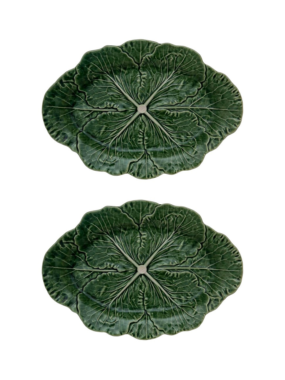Cabbage 2-Piece Oval Platter Set - Green - Green | Saks Fifth Avenue