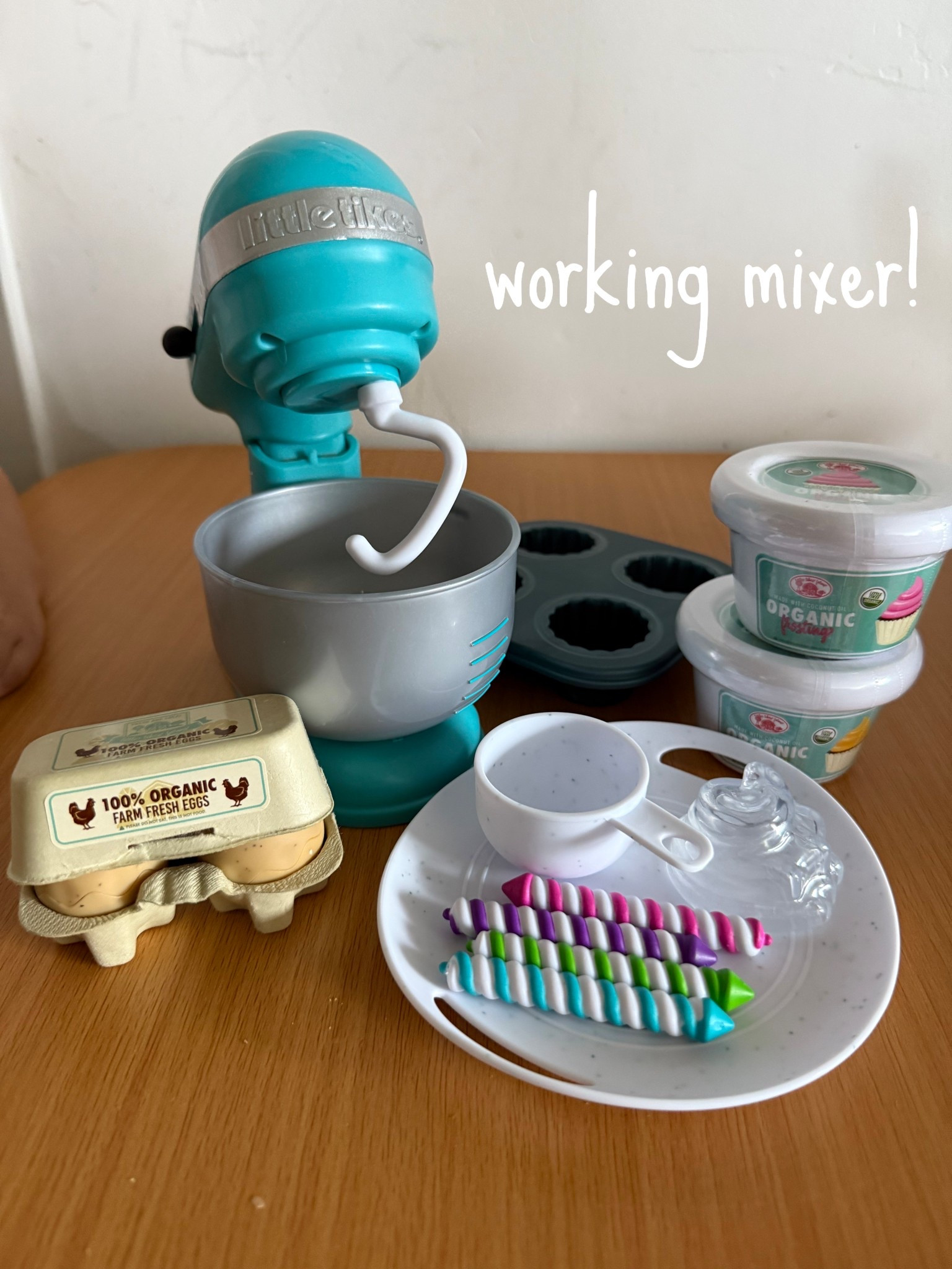 This play set is so fun. It’s no dry sand that can be made into play cupcakes. It has a working mixer too. My 2 and 4 year old have loved it. #toddleractivities #toddlertoys 

#LTKFamily #LTKKids