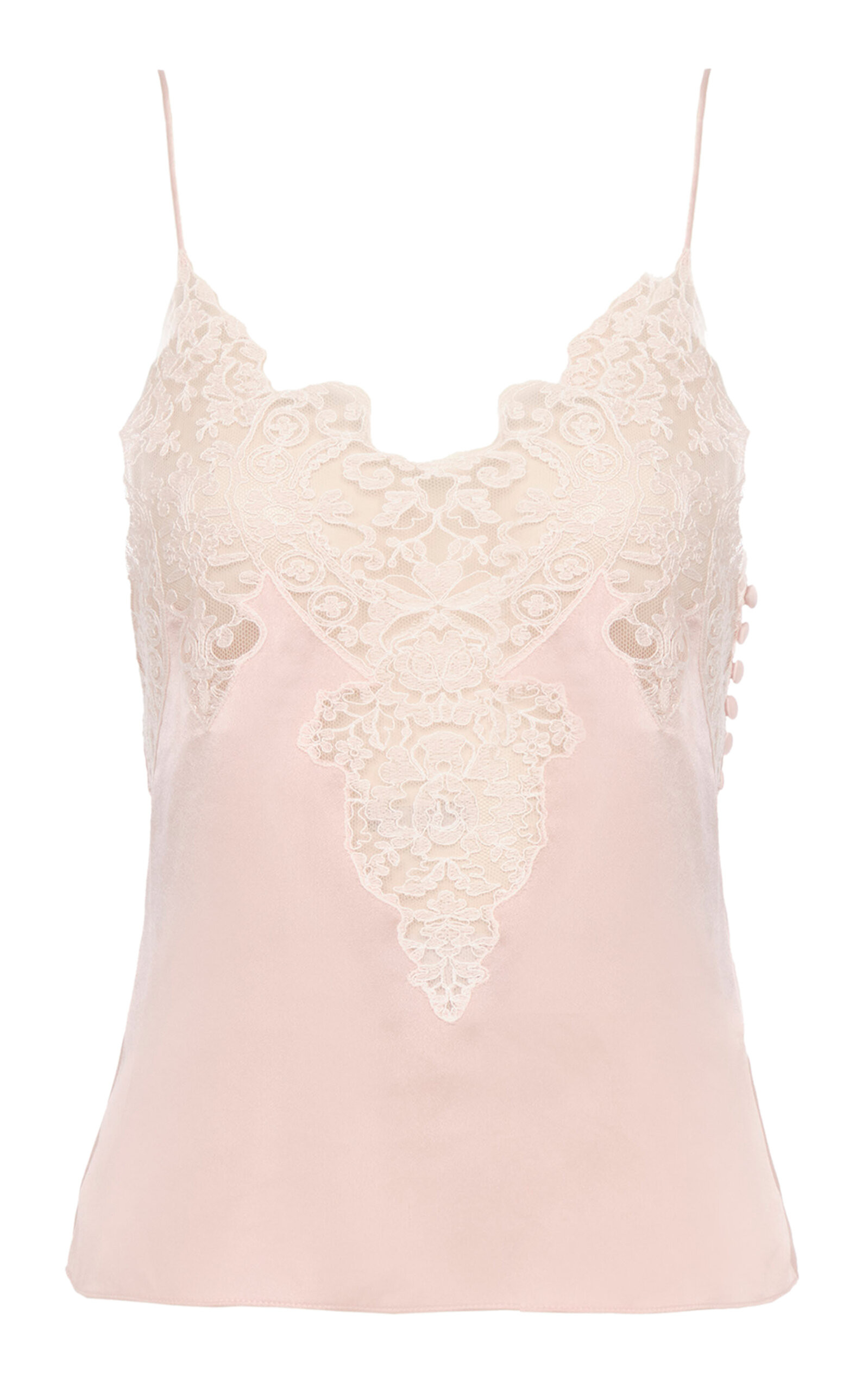 Lace-Trimmed Silk Satin Lingerie Top | Moda Operandi (Global)