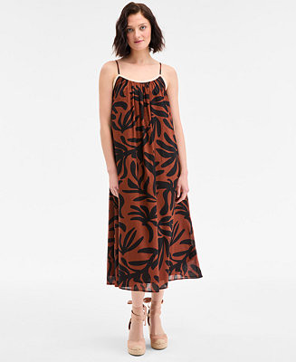 On 34th Women's Crochet Detail Midi Slip Dress, Exclusively at Macy's - Macy's | Macy's