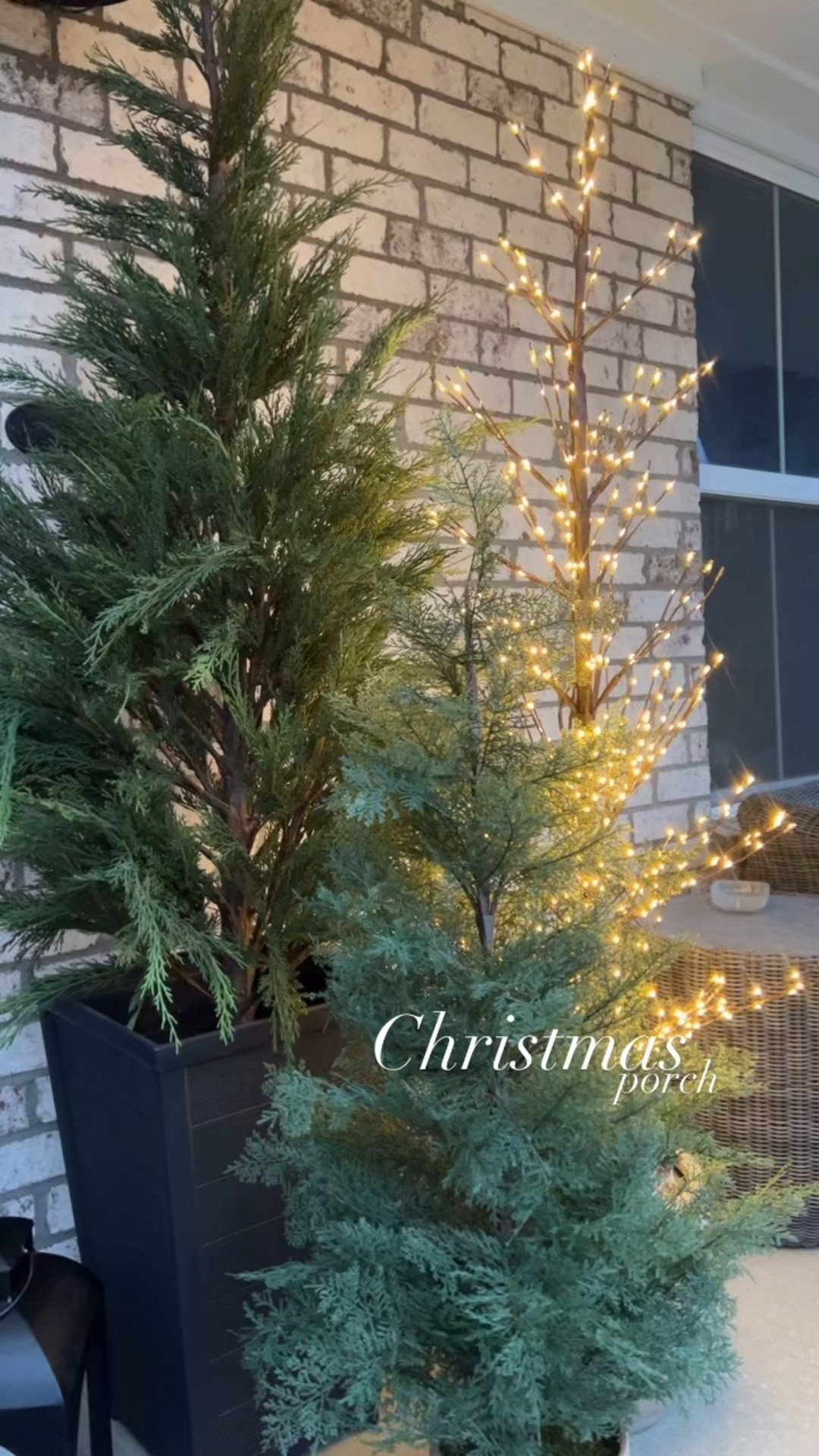 Christmas porch✨ Yep, I brought the twinkle trees outside this year — and I think I like them out here better!

* Most of my trees have unfortunately been discontinued but I tried to link similar ones for ya!

Christmas Decor | Holiday Decor | Front Porch | Entryway

#LTKHome #LTKSeasonal #LTKHoliday