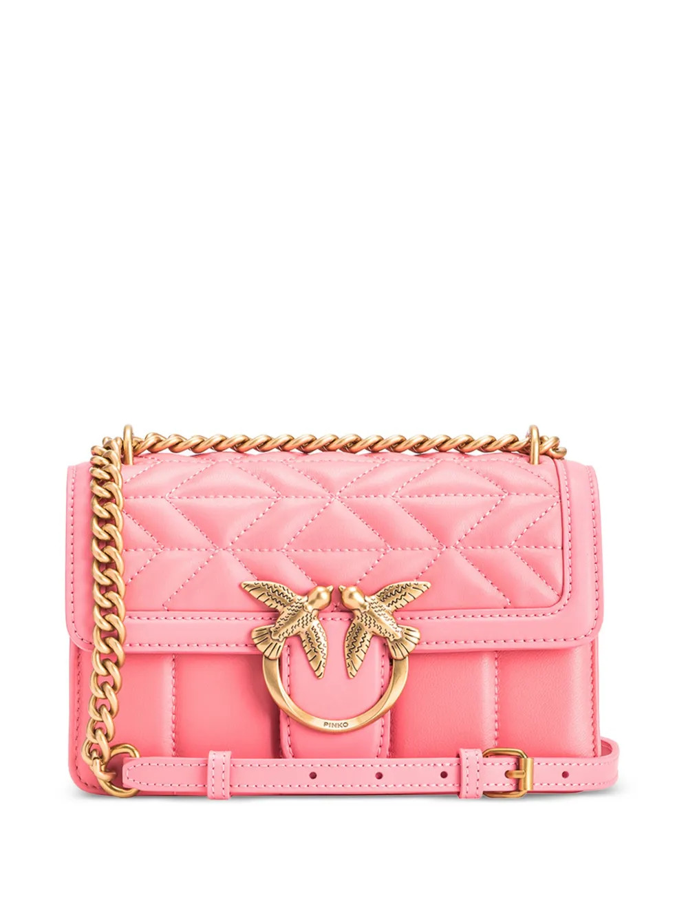 PINKO Love Dc Nappa Mini Bag | Pink | FARFETCH | Farfetch Global
