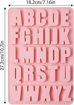 26 Cavities Alphabet crayon mold letter molds silicone alphabet mold chocolate molds silicone Lar... | Amazon (US)