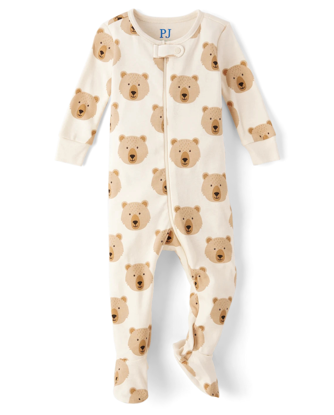 Unisex Baby And Toddler Bear Snug Fit Cotton Footed One Piece Pajamas - white | The Children's Place