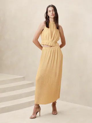 Pleated Maxi Skirt | Banana Republic Factory