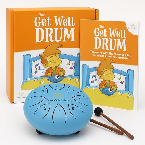 The Get Well Drum – 6” Steel Tongue Drum with Musical Storybook & Songbook – Get Well Gifts... | Amazon (US)