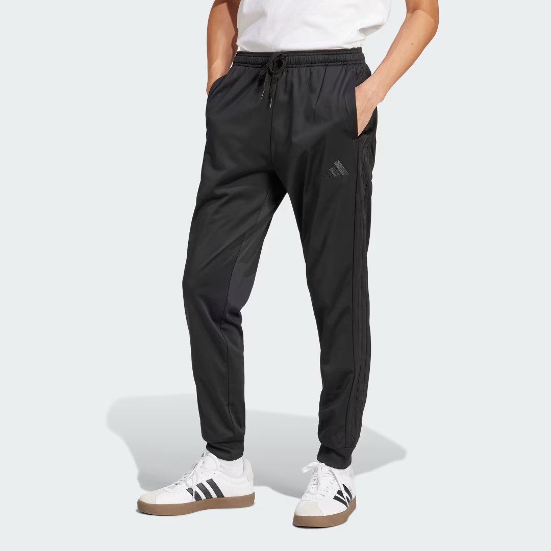 adidas 3-Stripes Tricot Regular Tapered Track Pants Black S - Mens Originals Pants | adidas (US)