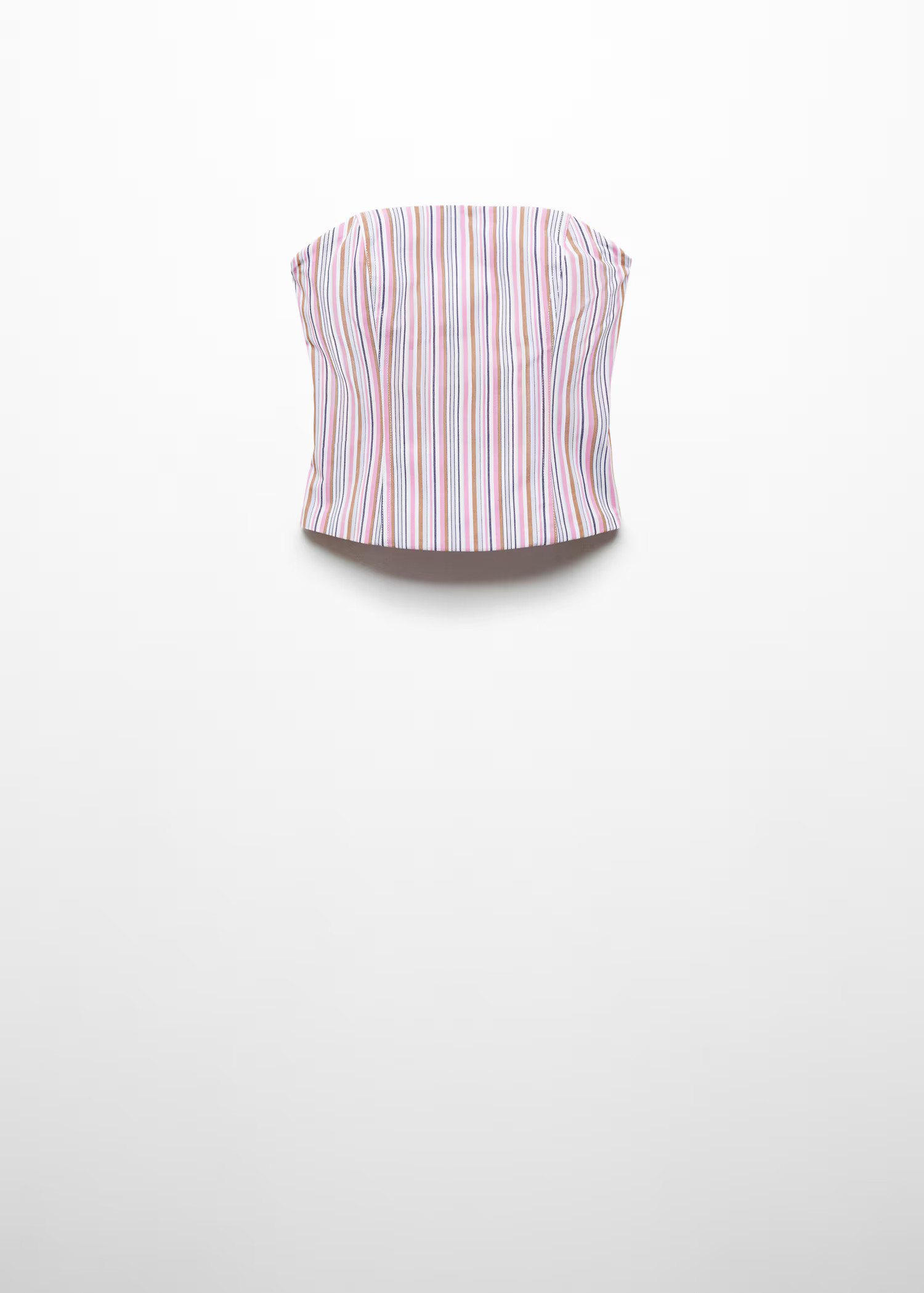 Striped denim top - Woman | MANGO United Kingdom | MANGO (UK)