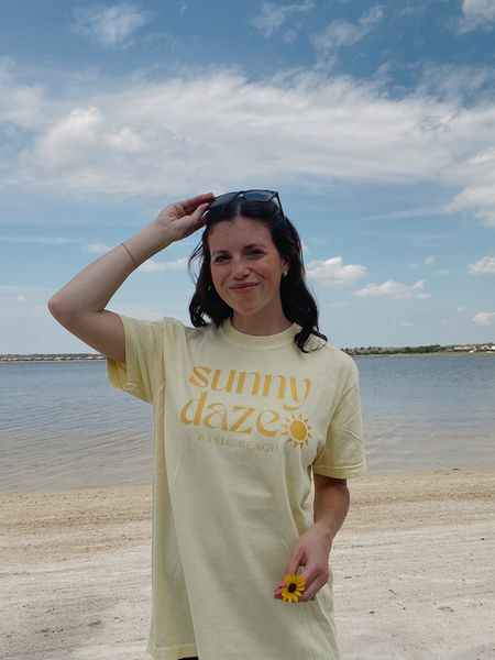 Sunny daze comfort colors beach tee 🌞 only $20! oversized shirt, summer outfit, cute shirt, tshirt, trendy, yellow shirt, sunny days shirt 

#LTKSeasonal #LTKfindsunder50 #LTKtravel
