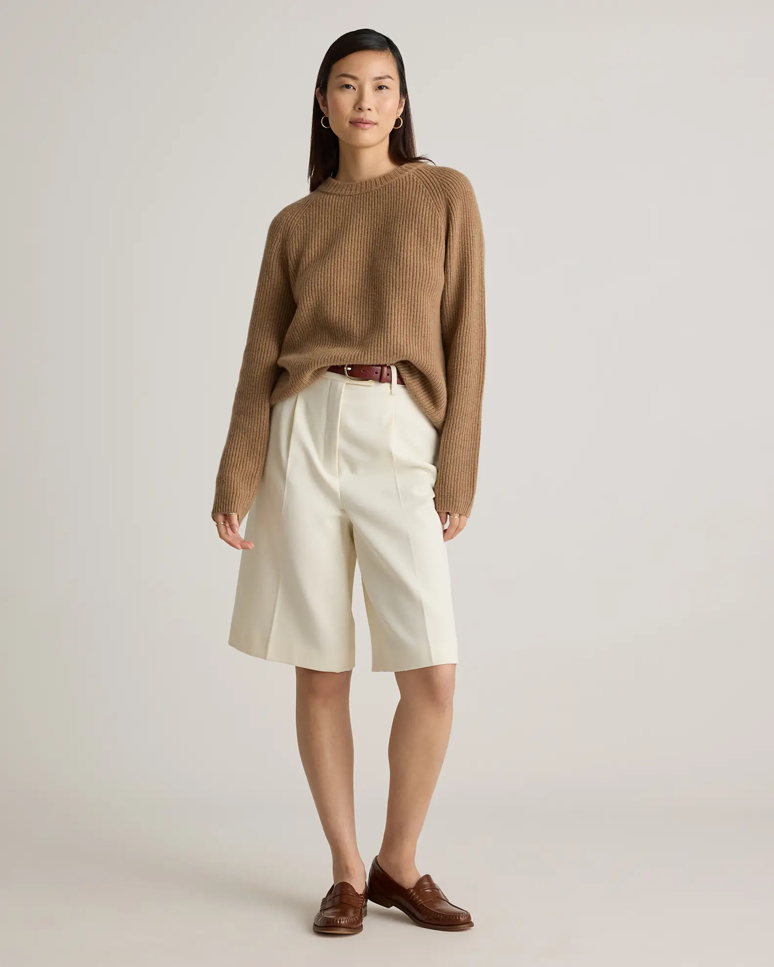 Mongolian Cashmere Fisherman Crewneck Sweater | Quince