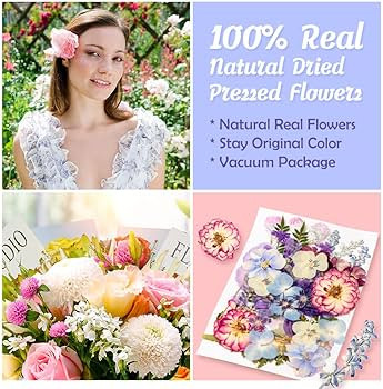 Blaflo 35+pcs Purple Flowers for Resin Model, Real Pressed Flowers Dry Leaves Bulk Natural Herbs ... | Amazon (US)