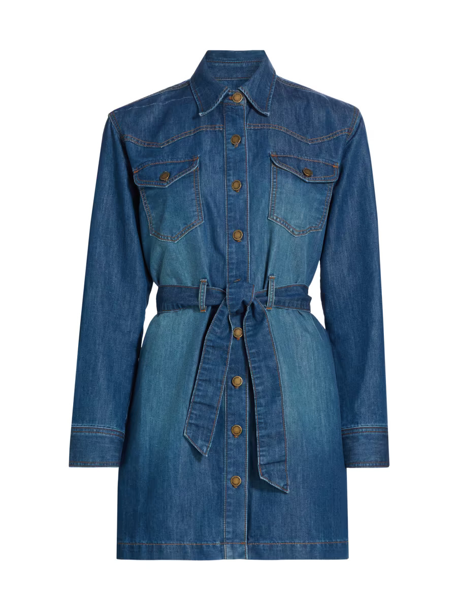 Starling Belted Denim Minidress | Saks Fifth Avenue
