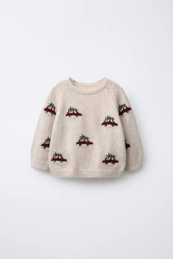 KNIT JUMPER CARS AND TREES | Zara US