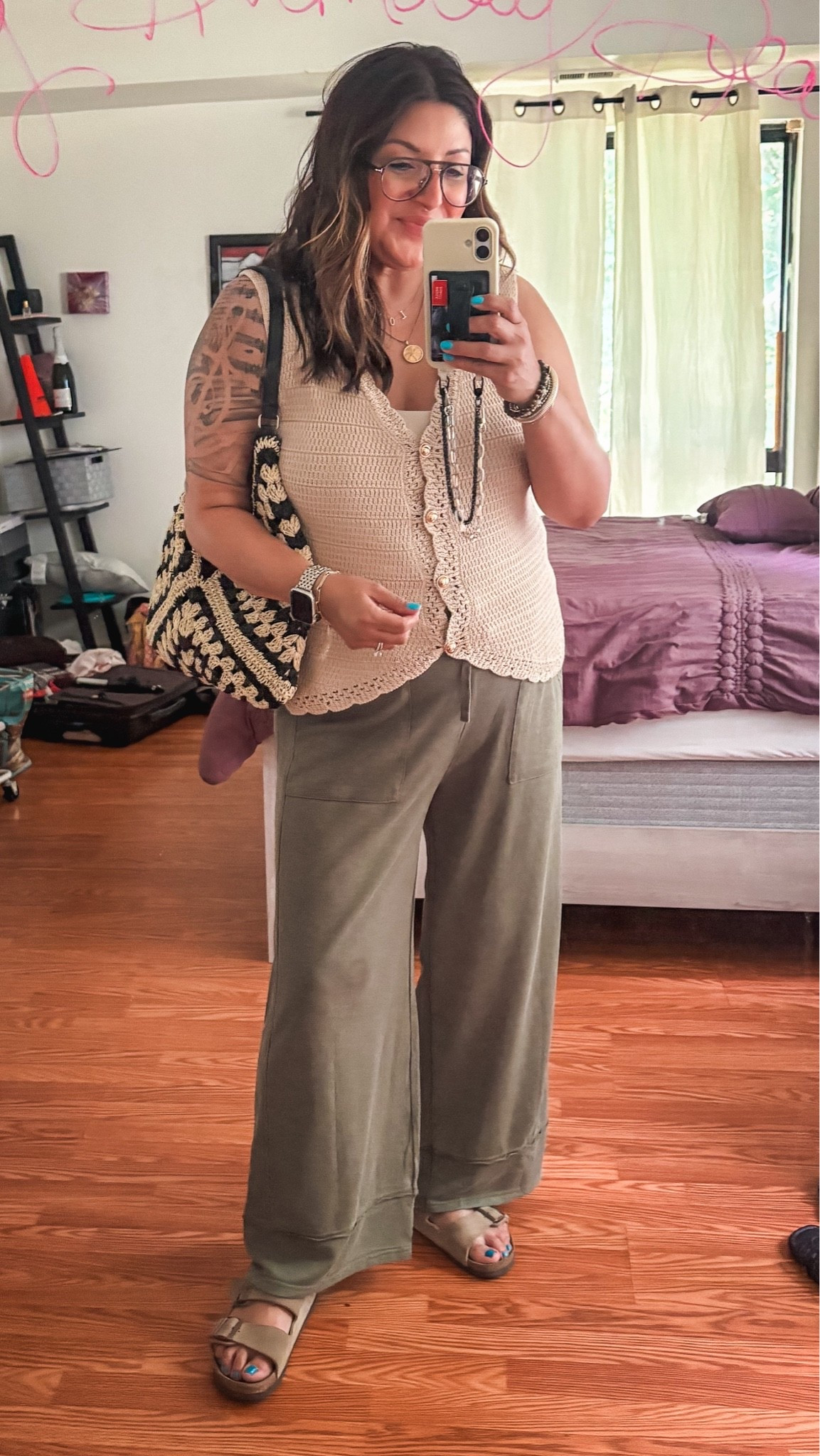 Most of my jewelry is from @Noonday Collection  ❤️
Amazon vest - XL
Amazon pants - L
Commense bag
Birks for the win

#LTKSaleAlert #LTKOver40 #LTKMidsize