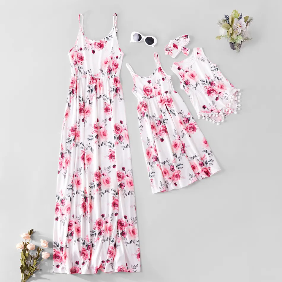 Mommy and Me Floral Print Sling Maxi Dresses | PatPat