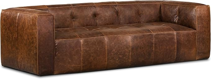 POLY & BARK Capa Sofa in Full-Grain Semi-Aniline Italian Tanned Leather in Chocolate Brown | Amazon (US)