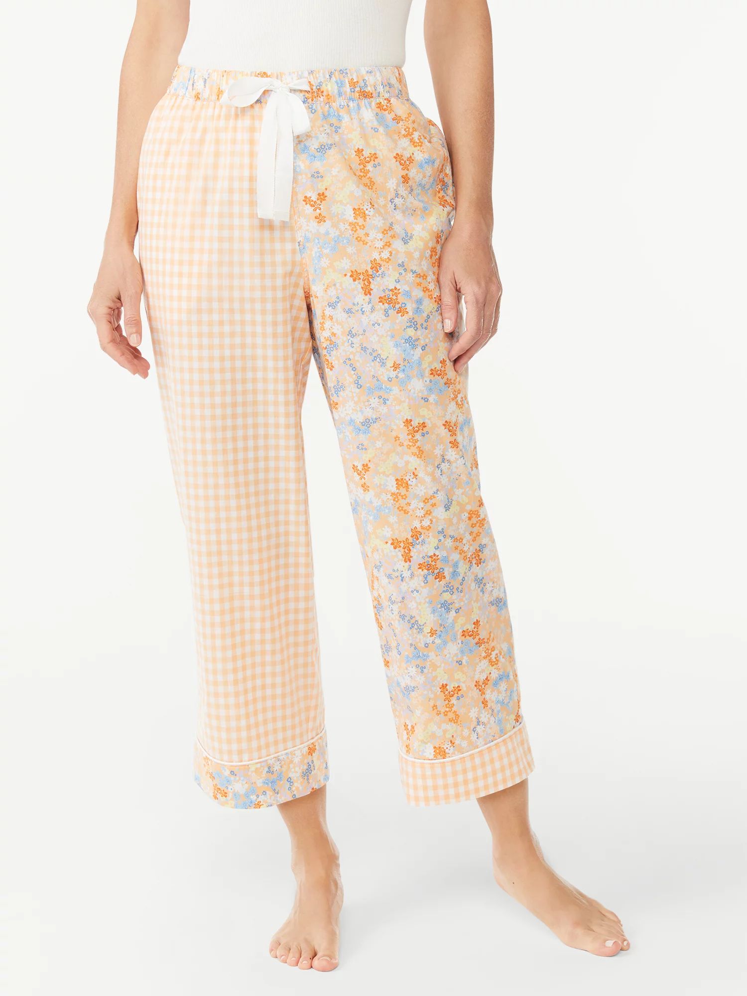 Joyspun Women's Woven Capri Pajama Pants, Sizes S to 3X | Walmart (US)