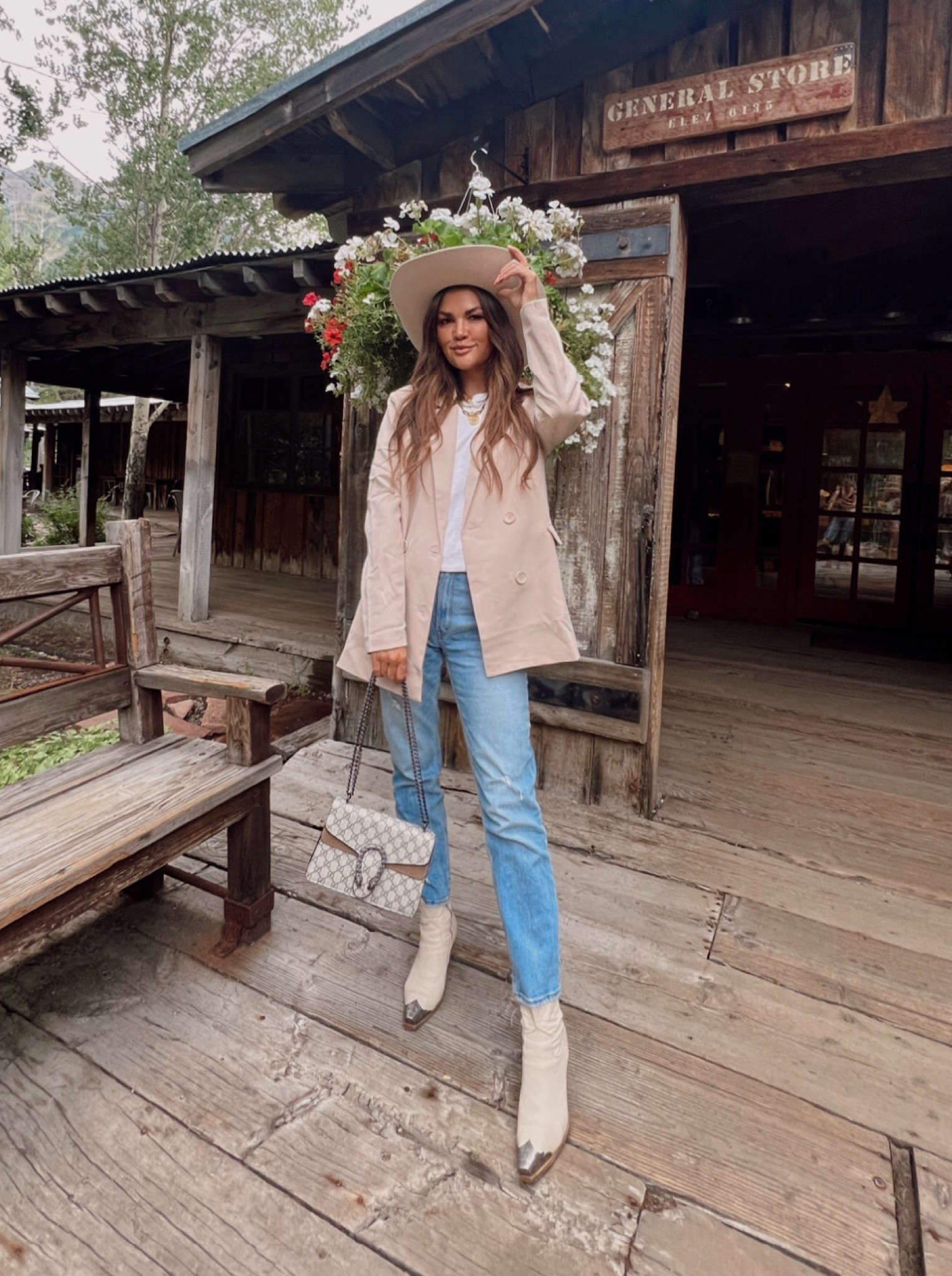 Fall Blazer Look
-
Gigi Pip June Hat 
Free People Brayden Western Boots
Abercrombie Mom Jeans 
GG lookalike bag 
Blazer is Frankly Collection but linked similar 



#LTKshoecrush #LTKitbag #LTKstyletip