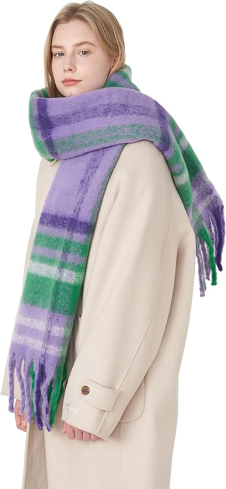 Vintage Scarfs for Women Warm Shawls and Wraps for Evening Dresses Soft Poncho Coat Thick Cashmer... | Amazon (US)