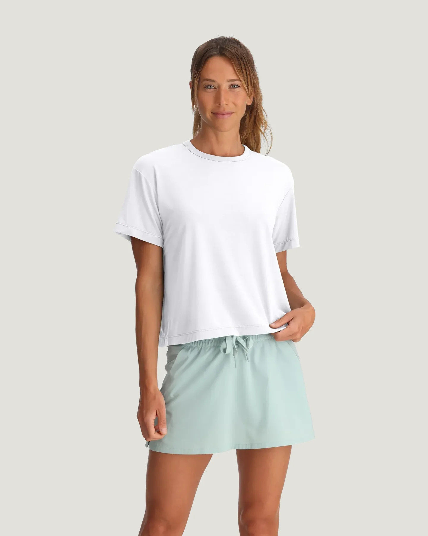 Women's Elevate Lightweight Tee - Bright White | Free Fly Apparel