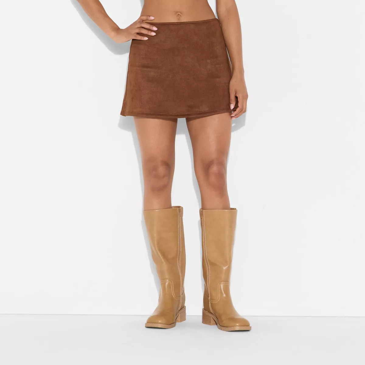 Women's High-Rise Suede A-Line Skort - Wild Fable™ | Target