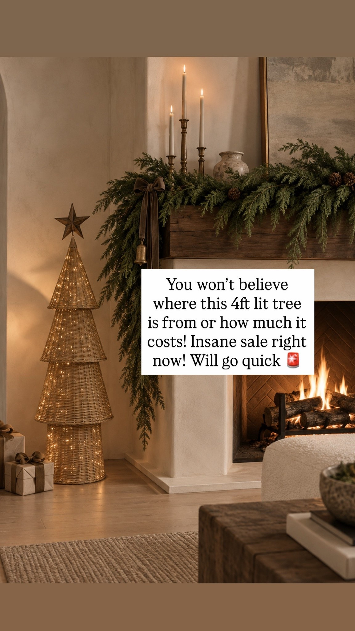 You won’t believe where this 4ft lit tree is from or how much it costs! Insane sale right now! Will go quick 🚨