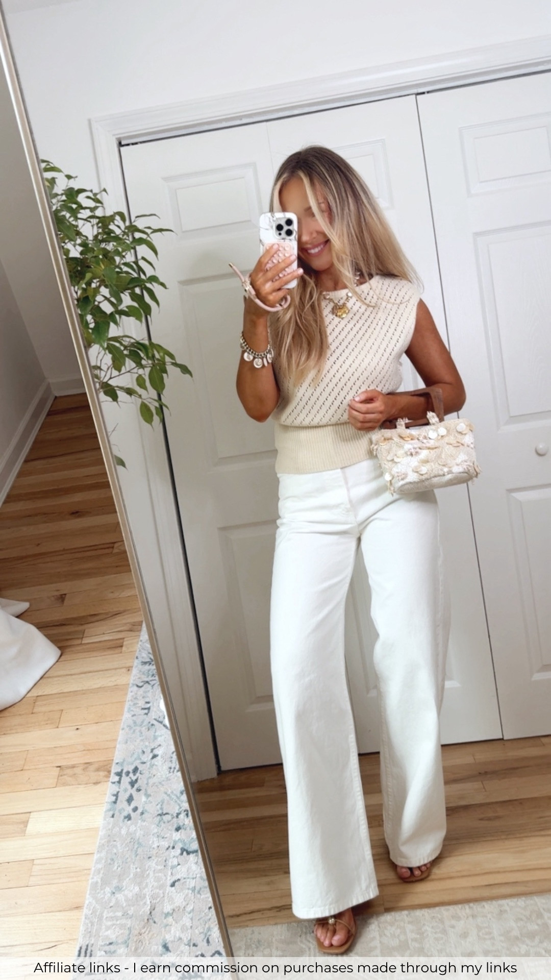 Affiliate links - I earn commission on purchases made through my links | summer outfit
Amazon summer top
Zara white jeans