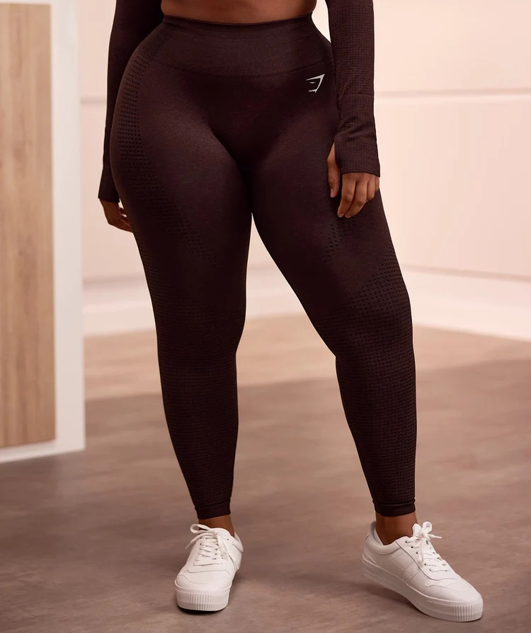 Gymshark Vital Seamless 2.0 Leggings - Cherry Brown Marl | Gymshark (Global)