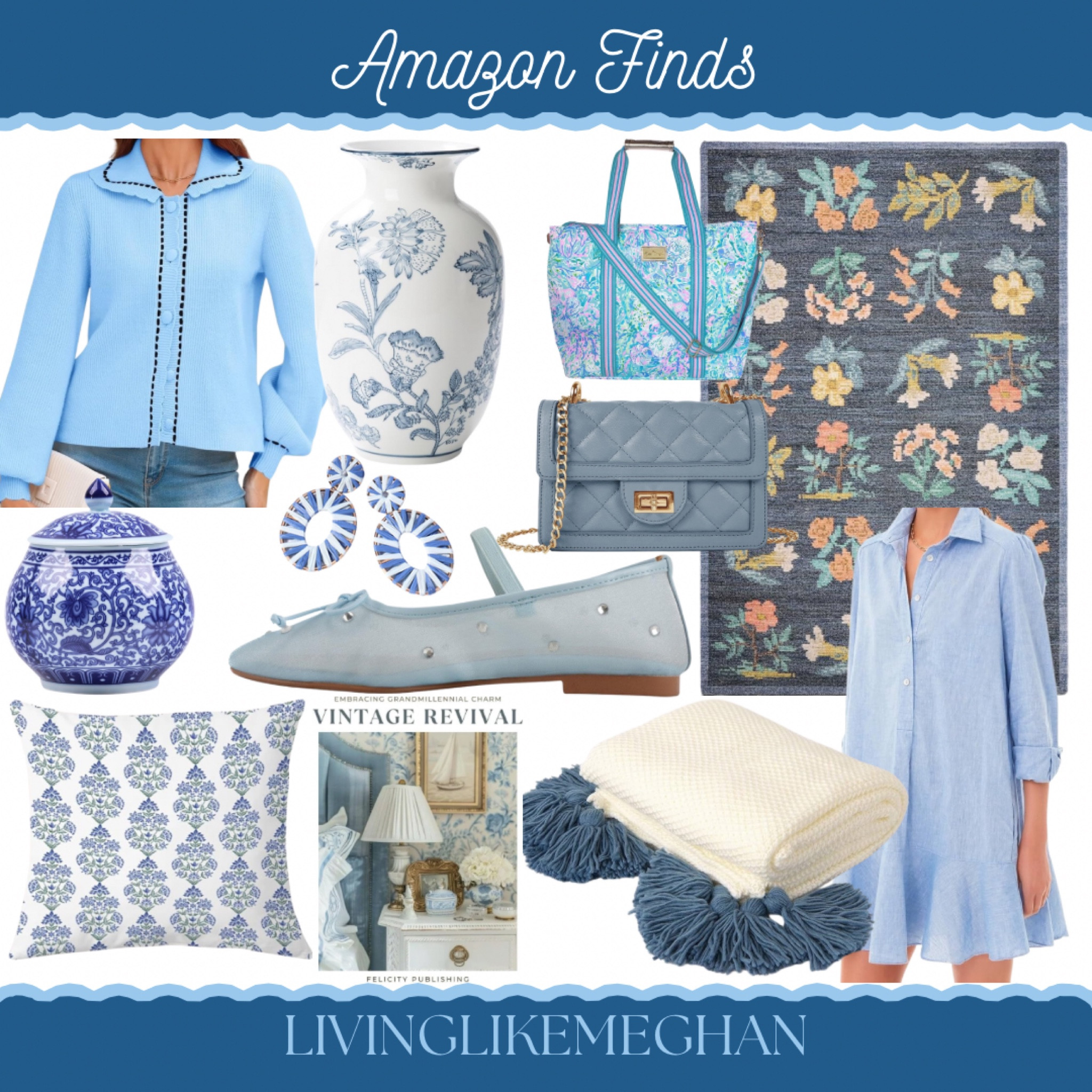 Amazon finds - blues





Blue and white, cardigan, throw pillow, block print, rugs, flats, mesh flats, ginger jar, throw pillow, grandmillennial, home decor, Amazon finds, Amazon

#LTKFindsUnder100 #LTKSaleAlert #LTKHome
