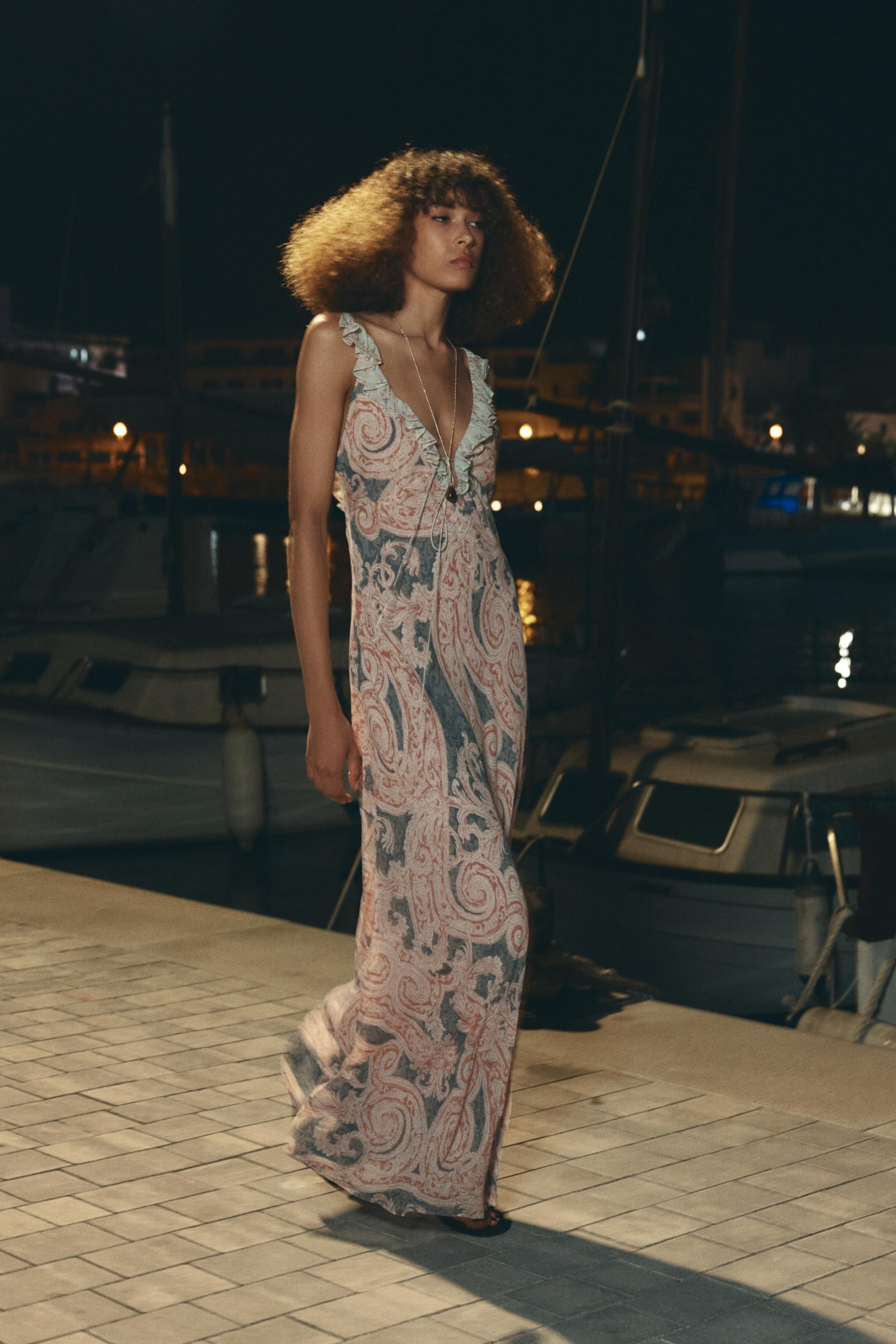 ZW COLLECTION PRINTED SLIP DRESS | Zara US