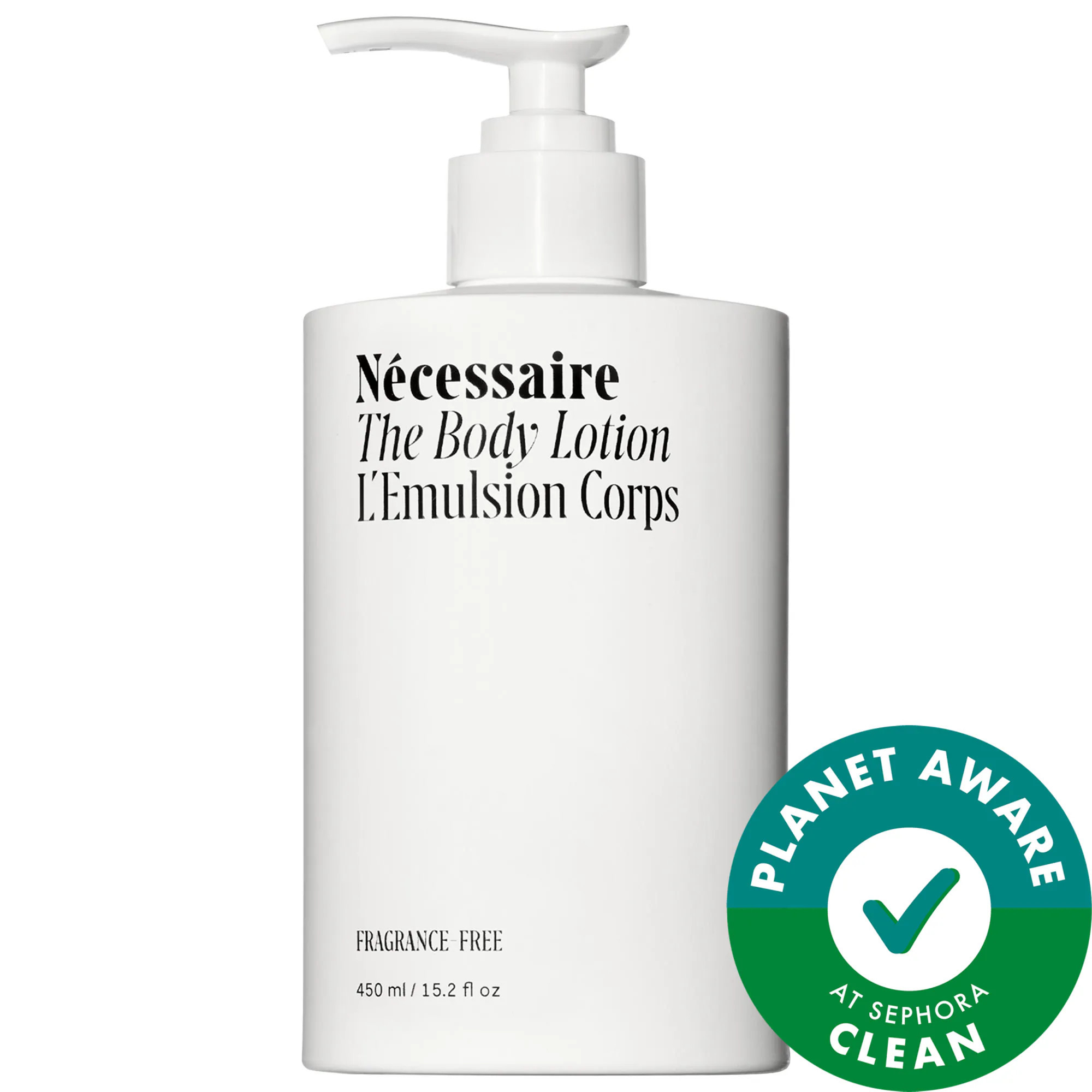 Nécessaire The Body Lotion Fragrance-Free - With 5 Peptides + 2.5% Niacinamide 15.2 oz / 450 ml | Sephora (US)