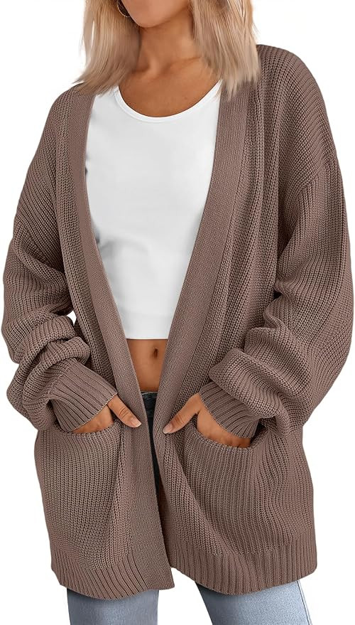 LILLUSORY Oversized Cardigan Sweaters for Women 2026 Fall Fashion Outfits | Soft Knit Long Cardig... | Amazon (US)