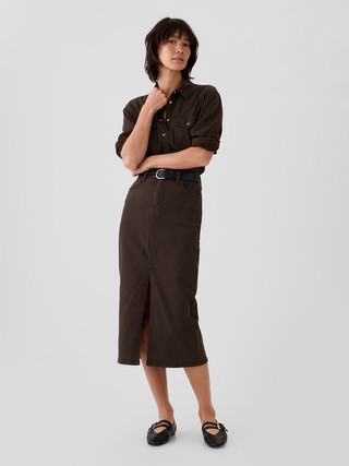 Denim Midi Skirt | Gap (CA)