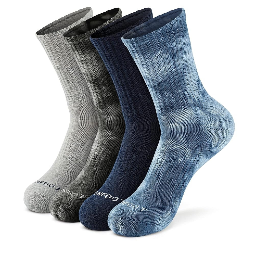 MONFOOT Men's/Women's 4-8 Pairs Athletic Cushion Crew Socks, Multipack | Amazon (US)