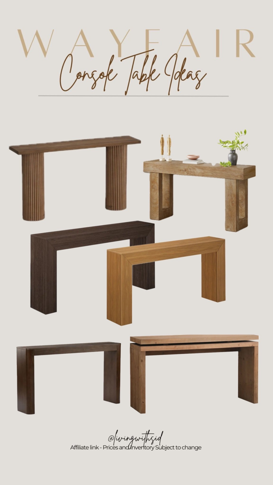 Looking for a console table? Wayfair offers so many options - currently on sale too! Comes in different styles, colours and lengths! 
Add a statement lamp and vase and finish it off with decorative books! 

#LTKsale #LTKhome#Wayfair #WayfairCanada #Wayfairsale
