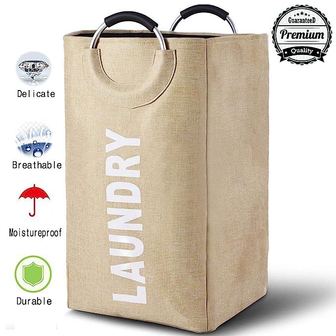 GOODTIME1989 Large Laundry Hamper Bag with Handles, Collapsible Dirty Clothes Basket Easily Trans... | Amazon (US)