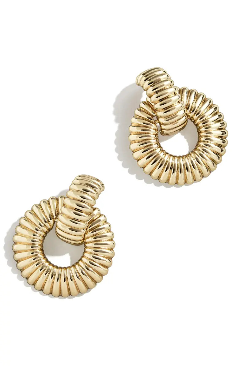 Textured Frontal Hoop Earrings | Nordstrom